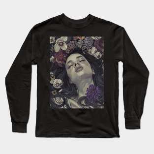 girl with the flowers Long Sleeve T-Shirt